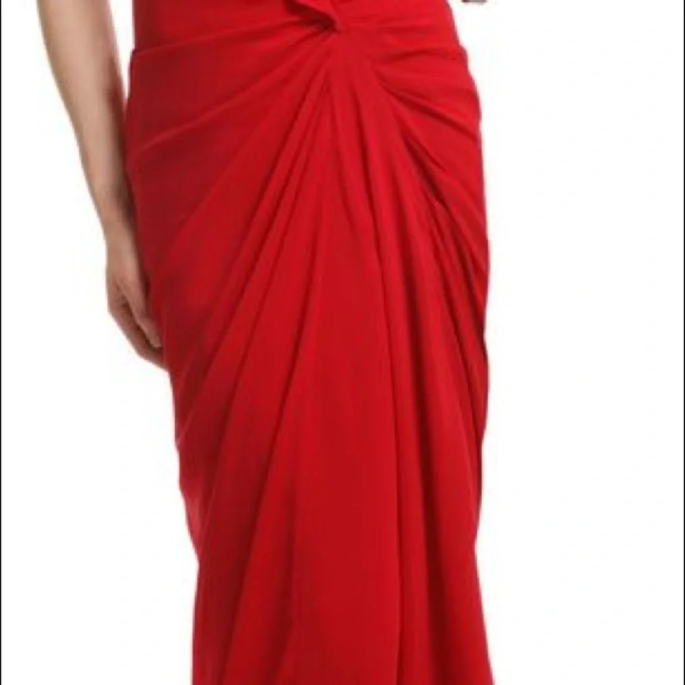 Badgely Mischka Red Chiffon - Picture 2 of 5